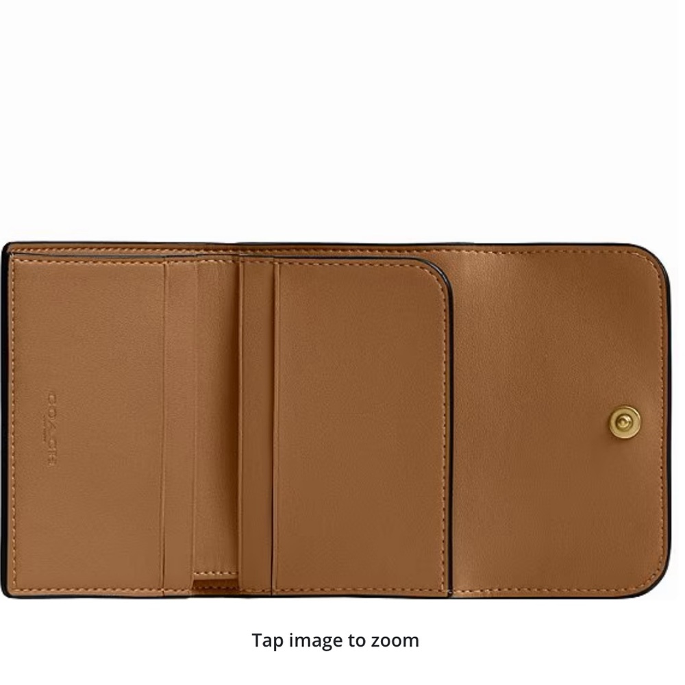 Coach Essential Card Holder Bifold Wallet Honey Brown - Picture 3 of 11